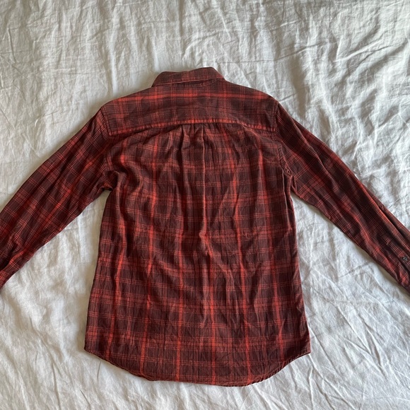 The North Face Red Plaid Flannel Shirt Size Small - Picture 2 of 9